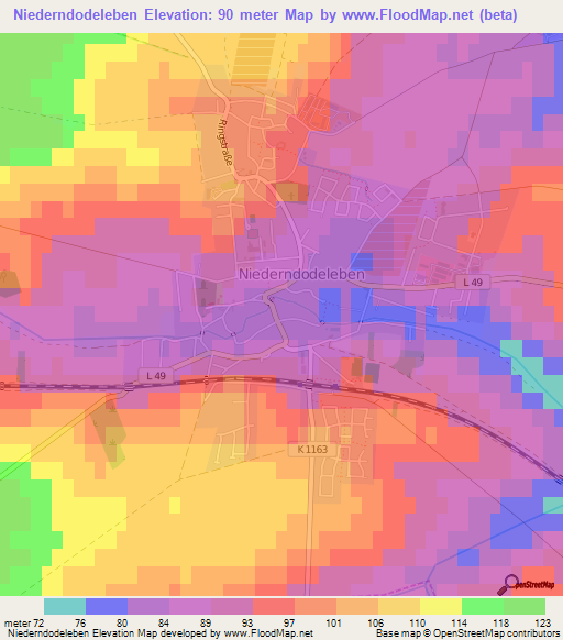 Niederndodeleben,Germany Elevation Map