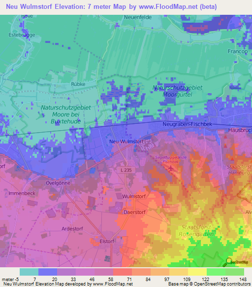 Neu Wulmstorf,Germany Elevation Map