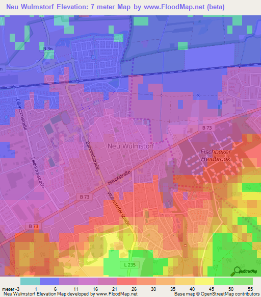 Neu Wulmstorf,Germany Elevation Map