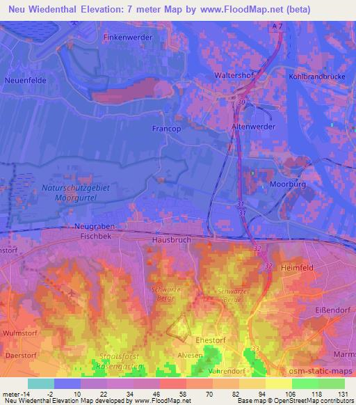 Neu Wiedenthal,Germany Elevation Map