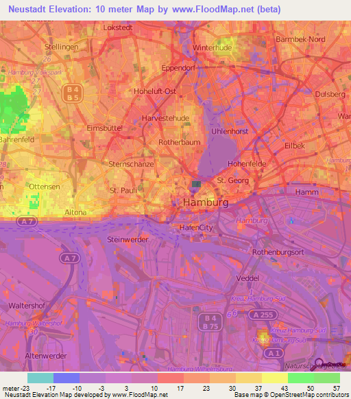 Neustadt,Germany Elevation Map