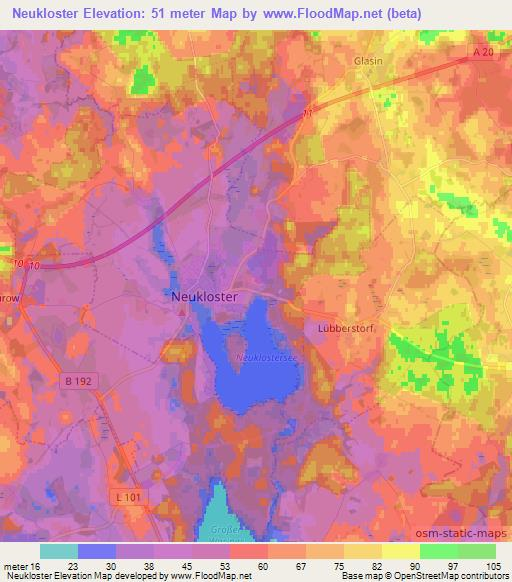 Neukloster,Germany Elevation Map