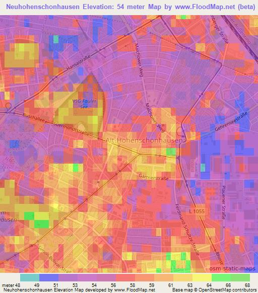 Neuhohenschonhausen,Germany Elevation Map