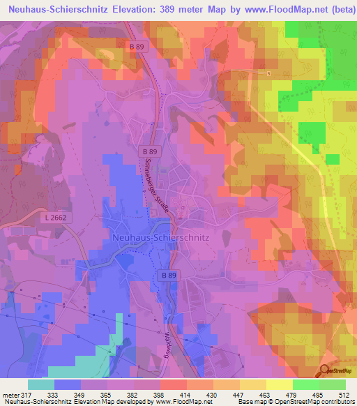 Neuhaus-Schierschnitz,Germany Elevation Map