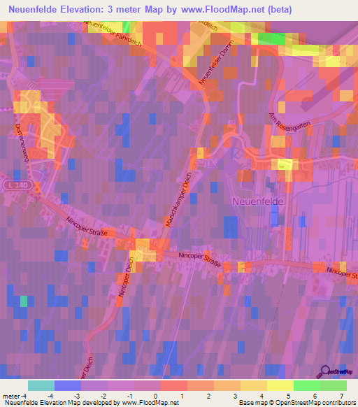 Neuenfelde,Germany Elevation Map