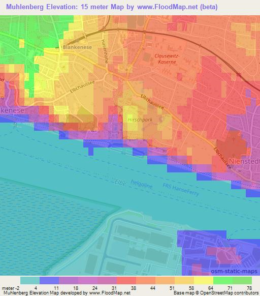 Muhlenberg,Germany Elevation Map