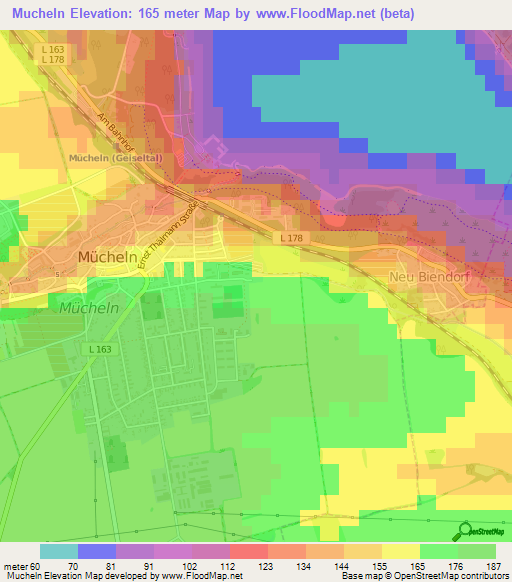 Mucheln,Germany Elevation Map