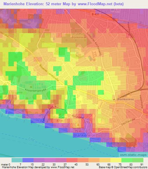 Marienhohe,Germany Elevation Map