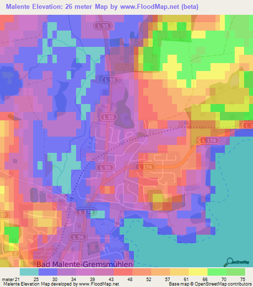 Malente,Germany Elevation Map