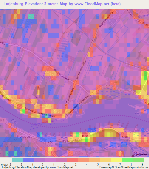 Lutjenburg,Germany Elevation Map