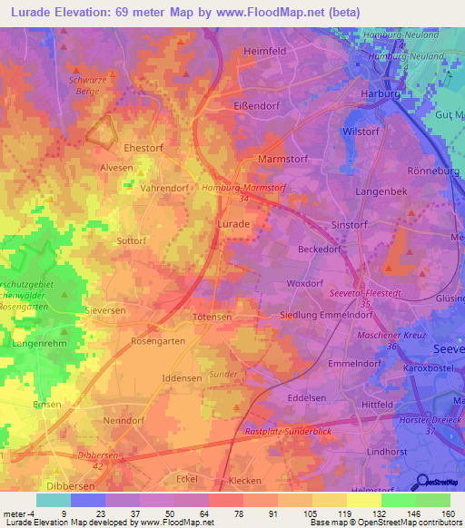 Lurade,Germany Elevation Map