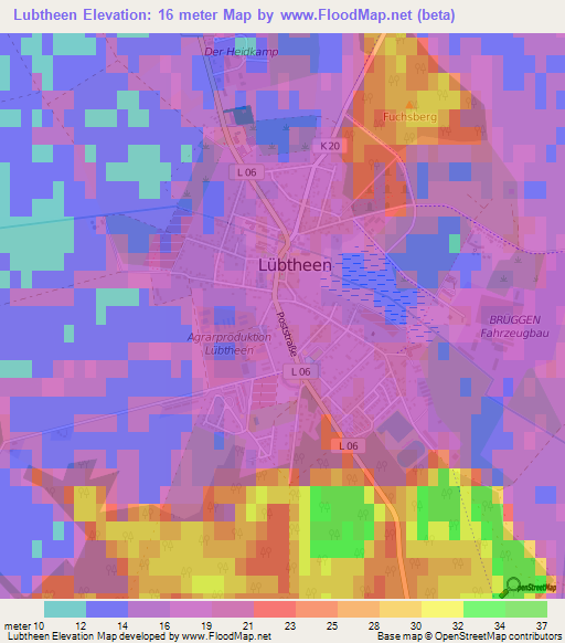 Lubtheen,Germany Elevation Map