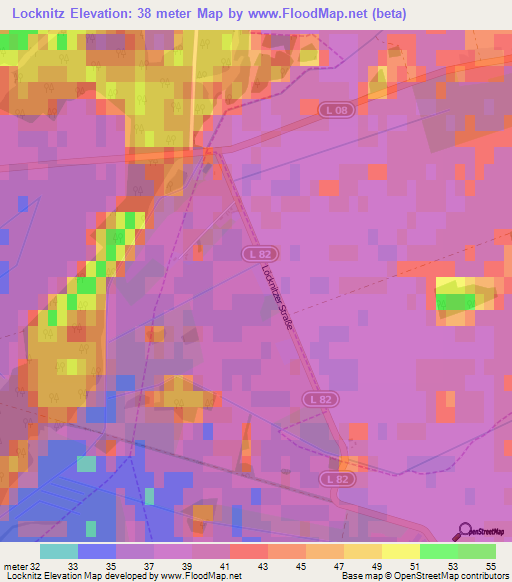 Locknitz,Germany Elevation Map