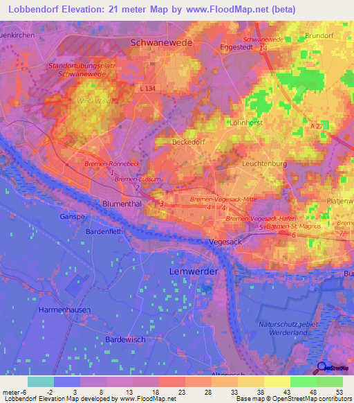 Lobbendorf,Germany Elevation Map