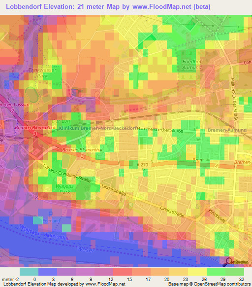 Lobbendorf,Germany Elevation Map