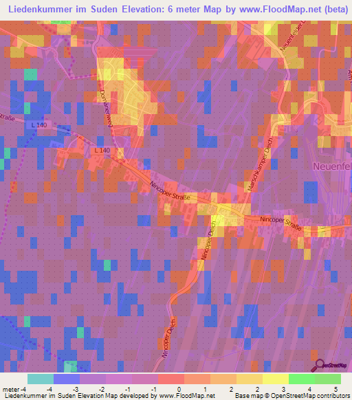 Liedenkummer im Suden,Germany Elevation Map