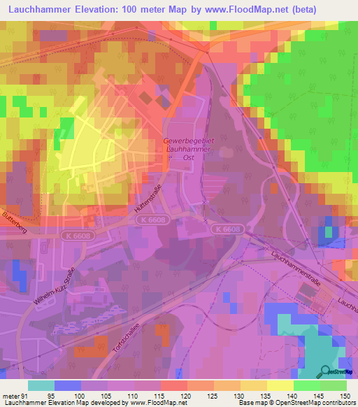 Lauchhammer,Germany Elevation Map