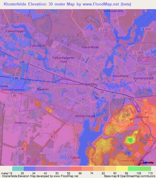 Klosterfelde,Germany Elevation Map
