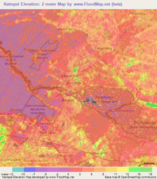 Katrepel,Germany Elevation Map