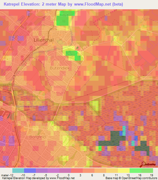 Katrepel,Germany Elevation Map