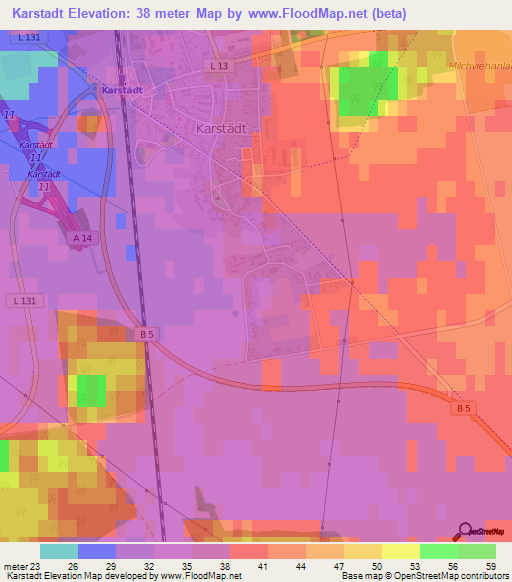 Karstadt,Germany Elevation Map