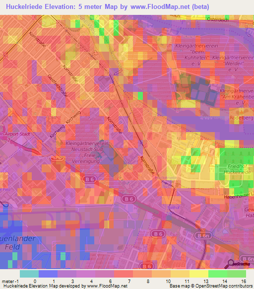 Huckelriede,Germany Elevation Map