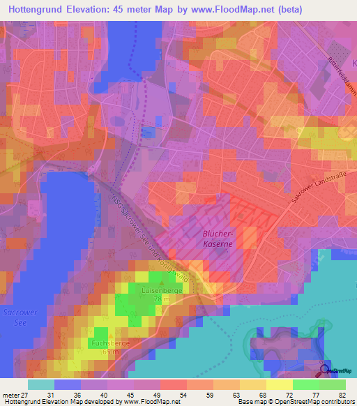 Hottengrund,Germany Elevation Map