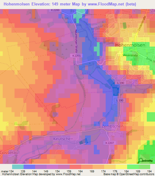 Hohenmolsen,Germany Elevation Map