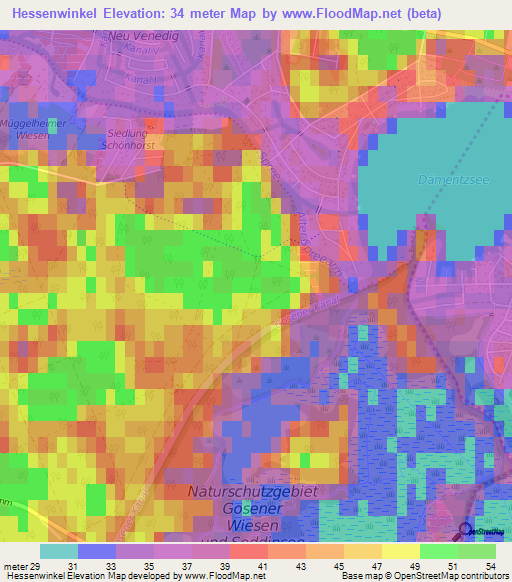 Hessenwinkel,Germany Elevation Map