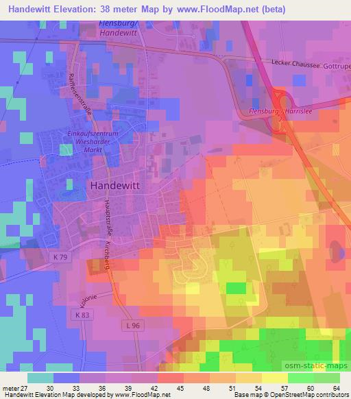 Handewitt,Germany Elevation Map