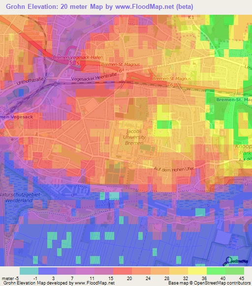 Grohn,Germany Elevation Map