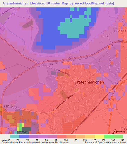 Grafenhainichen,Germany Elevation Map