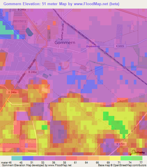 Gommern,Germany Elevation Map