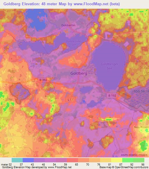 Goldberg,Germany Elevation Map