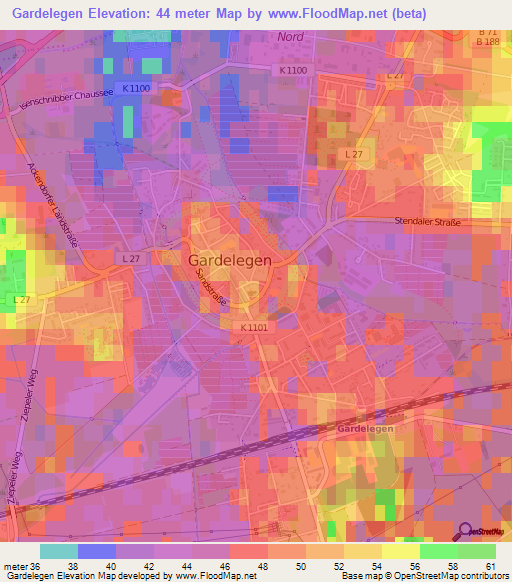 Gardelegen,Germany Elevation Map