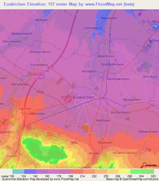 Euskirchen,Germany Elevation Map