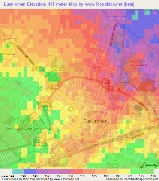 Euskirchen,Germany Elevation Map