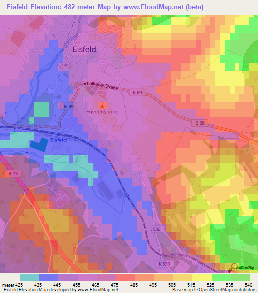 Eisfeld,Germany Elevation Map