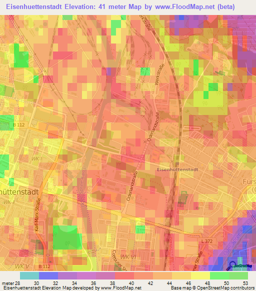 Eisenhuettenstadt,Germany Elevation Map