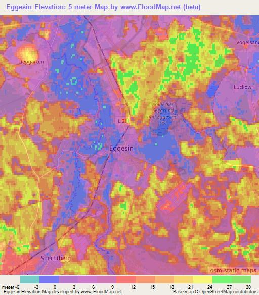 Eggesin,Germany Elevation Map