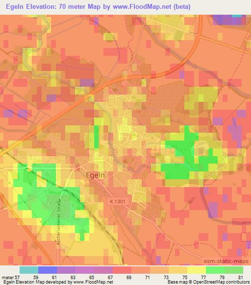 Egeln,Germany Elevation Map