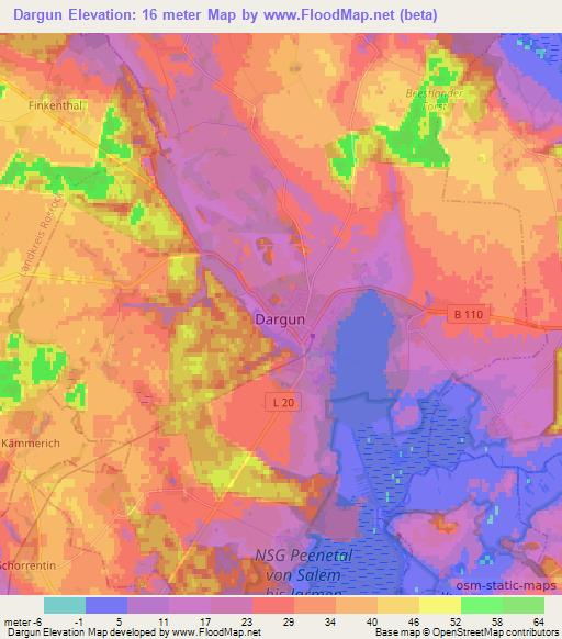 Dargun,Germany Elevation Map