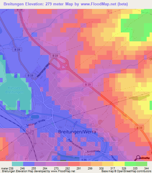 Breitungen,Germany Elevation Map