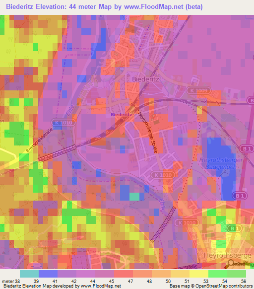 Biederitz,Germany Elevation Map