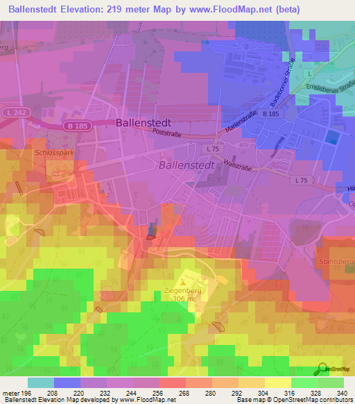 Ballenstedt,Germany Elevation Map