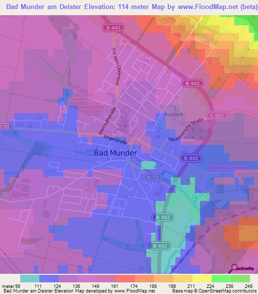 Bad Munder am Deister,Germany Elevation Map