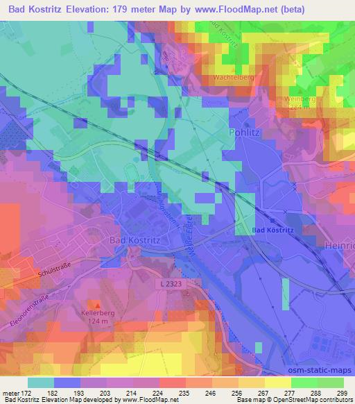 Bad Kostritz,Germany Elevation Map