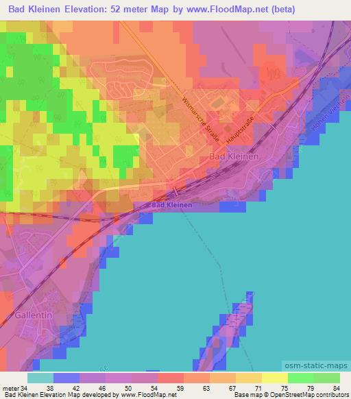 Bad Kleinen,Germany Elevation Map