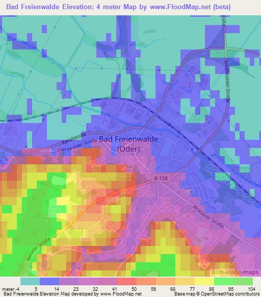 Bad Freienwalde,Germany Elevation Map