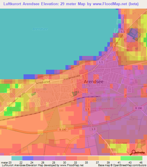 Luftkurort Arendsee,Germany Elevation Map